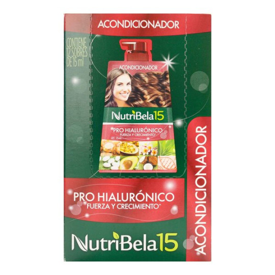 NUTRIBELA 15 ACONDICIONADOR PROHIALURONICO 15 ML 12 SOBRES