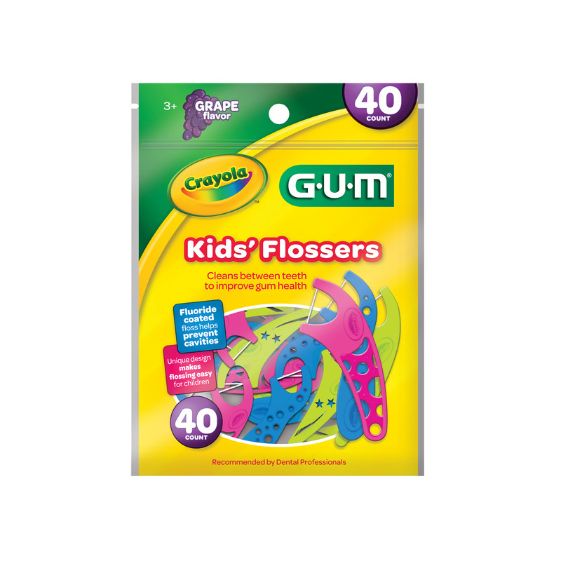 GUM HILO DENTAL FLOSSER CRAYOLO 40 UNIDADES