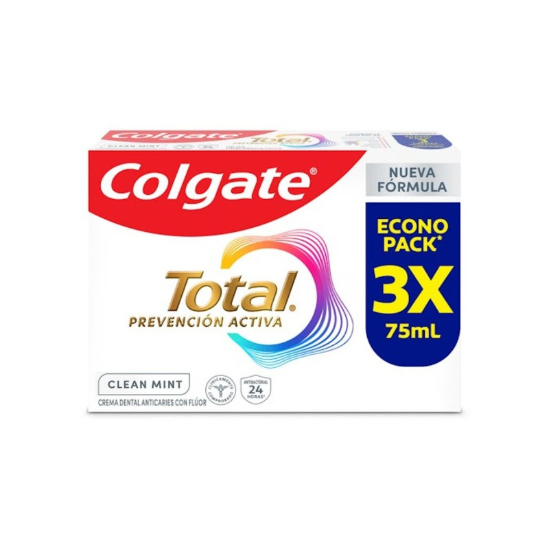 COLGATE CREMA TOTAL 12 CLEANMIT 75 G 3 UNIDADES