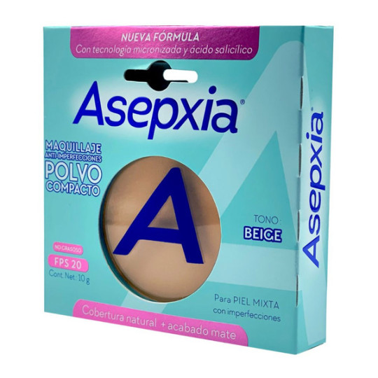 ASEPXIA POLVO COMPACTO BB FPS20 BEIGE MATE 10 G