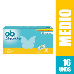 TAMPON OB MEDIO ORIGINAL SIEMPRE LIBRE 16 UNIDADES