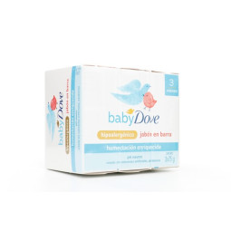 DOVE JABON BABY HUMECTACION ENRIQUECIDA 75 G 3 UNIDADES