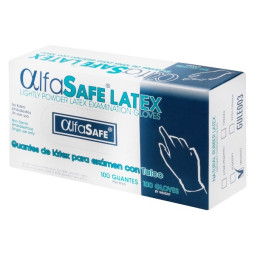 GUANTE CIRUGIA M LATEX 100 UNIDADES ALFASAFE