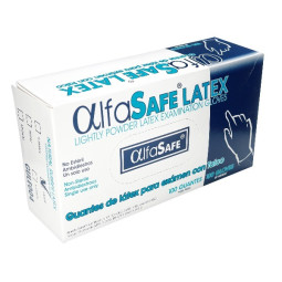 GUANTE CIRUGIA LATEX L 100 UNIDADES ALFASAFE