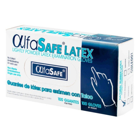 GUANTE CIRUGIA TALLA XS 100 UNIDADES ALFASAFE