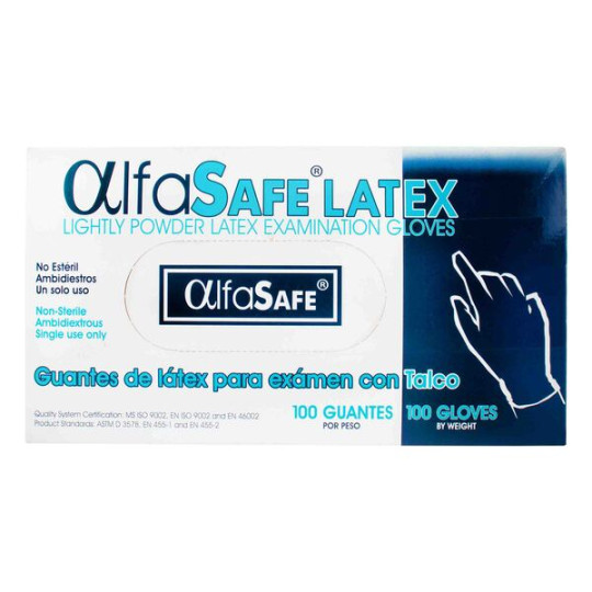 GUANTE CIRUGIA TALLA XS 100 UNIDADES ALFASAFE