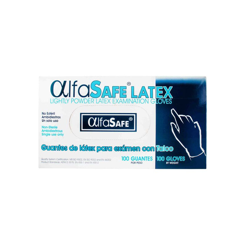 GUANTE CIRUGIA TALLA XS 100 UNIDADES ALFASAFE