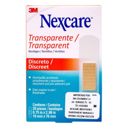 CURAS NEXCARE TRANPARENTES 20 UNIDADES