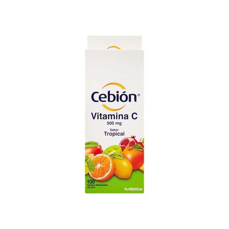 CEBION 500MG TROPICAL 100 TABLETAS MASTICABLES