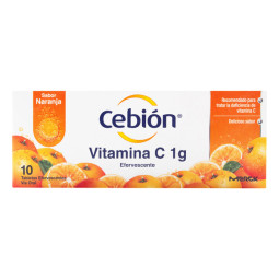 CEBION NARANJA 10 TABLETAS EFERVESCENTES