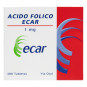 ACIDO FOLICO 1 MG 300 TABLETAS ECAR
