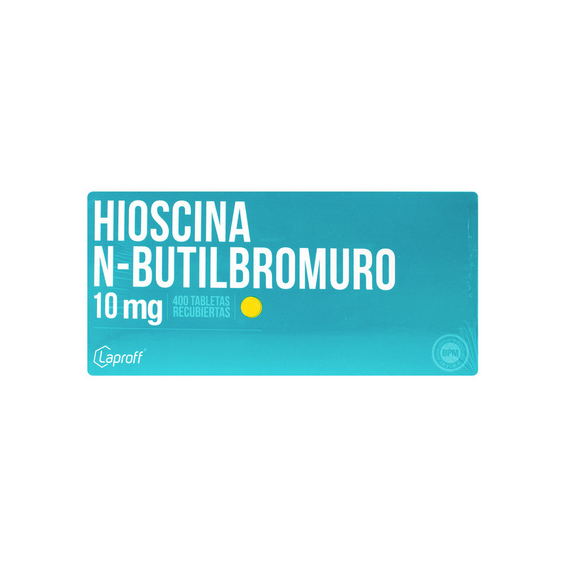 HIOSCINA BROMURO 10 MG 400 TABLETAS RECUBIERTAS LAPROFF