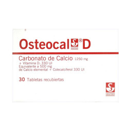 OSTEOCAL D 1250MG/330UI 30 TABLETAS RECUEBIERTAS