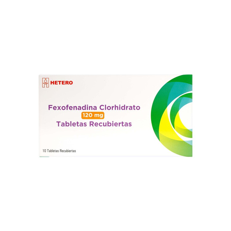 FEXOFENADINA 120 MG 10 TABLETAS RECUBIERTAS HETERO