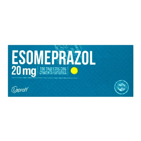 ESOMEPRAZOL 20 MG 100 TABLETAS RECUBIERTAS LAPROFF