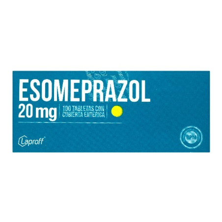 ESOMEPRAZOL 20 MG 100 TABLETAS RECUBIERTAS LAPROFF