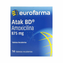ATAK BD 875 MG 14 TABLETAS