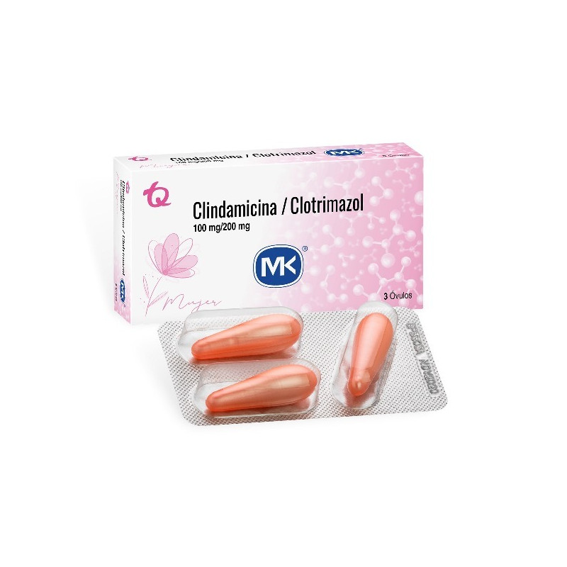 CLINDAMICINA CLOTRIMAZOL 100/200MG 3 OVULOS MK