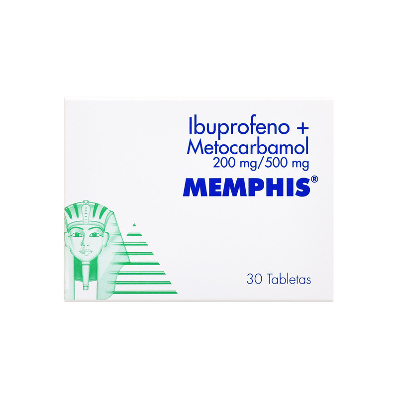 IBUPROFENO METOCARBAMOL 200/500MG 30 TABLETAS MEMPHIS