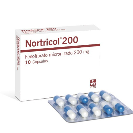 NORTRICOL 200 MG 10 CAPSULAS