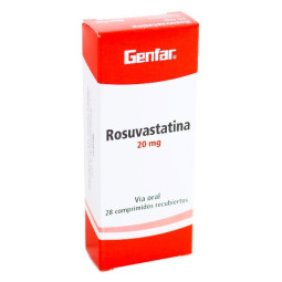 ROSUVASTATINA 20 MG 28 COMPRIMIDOS RECUBIERTOS GENFAR