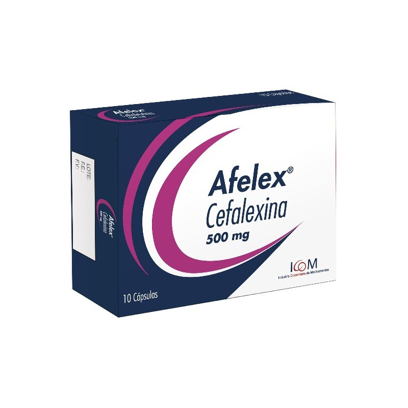 AFELEX 500 MG 10 CAPSULAS