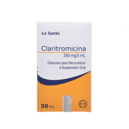 CLARITROMICINA SUSPENSION ORAL 250 MG 50 ML LA SANTE