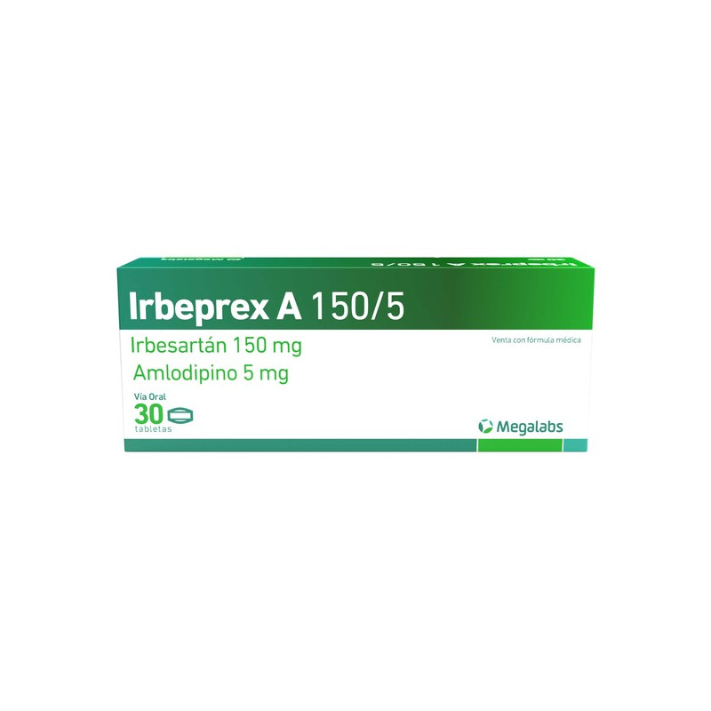 IRBEPREX A 150/5MG 30 TABLETAS