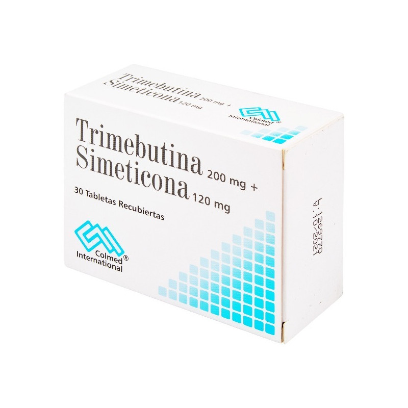 TRIMEBUTINA SIMETICONA 200/120MG 30 TABLETAS RECUBIERTAS COLMED