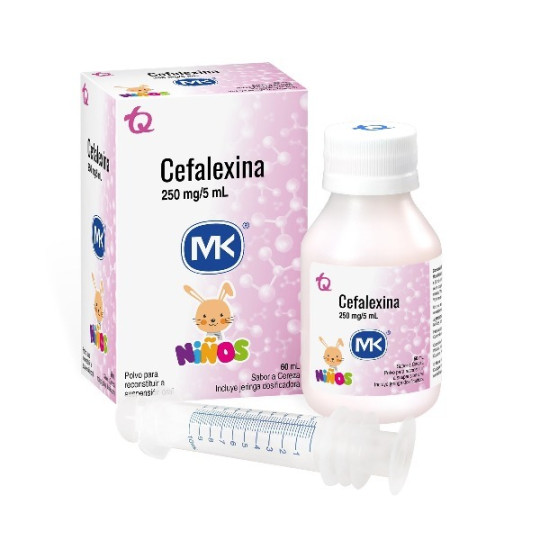 CEFALEXINA SUSPENSION ORAL NIÑOS 250MG/5ML 60 ML MK
