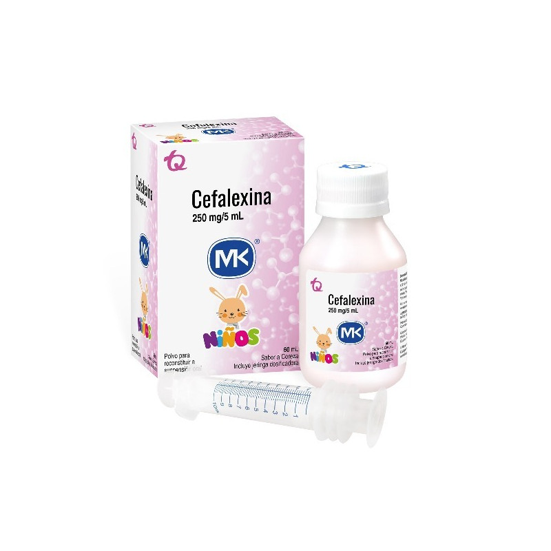 CEFALEXINA SUSPENSION ORAL NIÑOS 250MG/5ML 60 ML MK