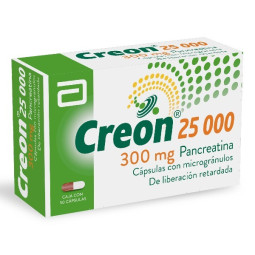 CREON 25000MCP/300MG 50 CAPSULAS DE LIBERACION RETARDADA