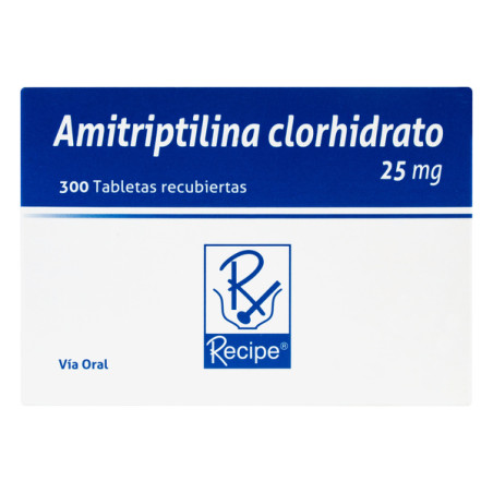 AMITRIPTILINA 25 MG 300 TABLETAS RECUBIERTAS RECIPE