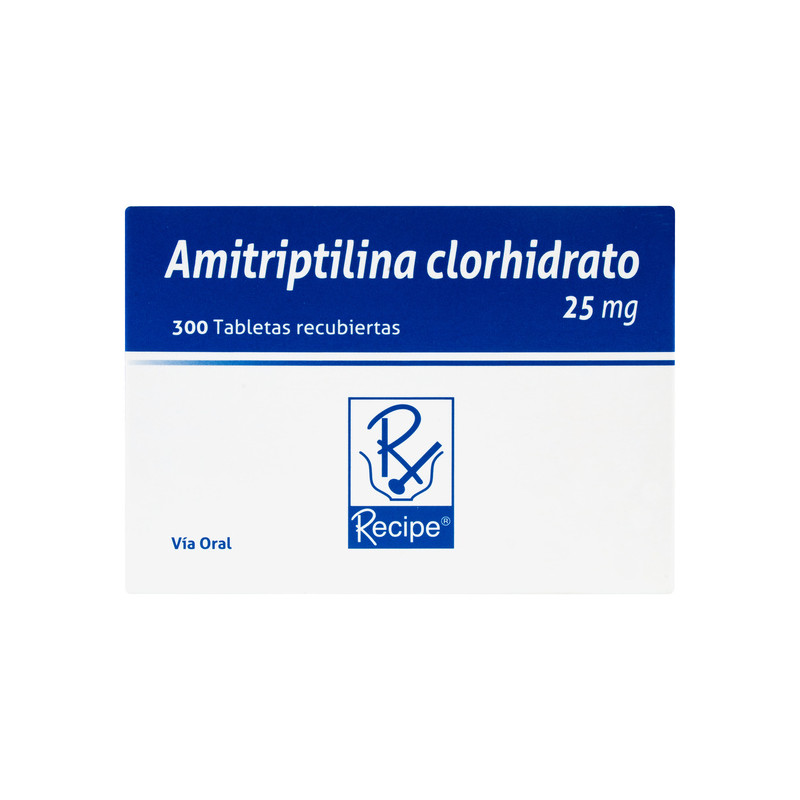 AMITRIPTILINA 25 MG 300 TABLETAS RECUBIERTAS RECIPE