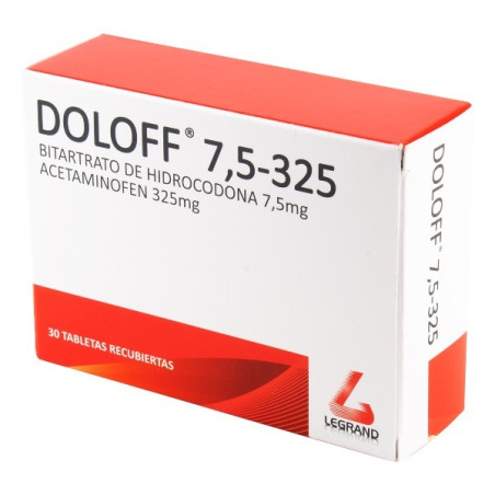 DOLOFF 7.5/325MG 30 TABLETAS RECUBIERTAS