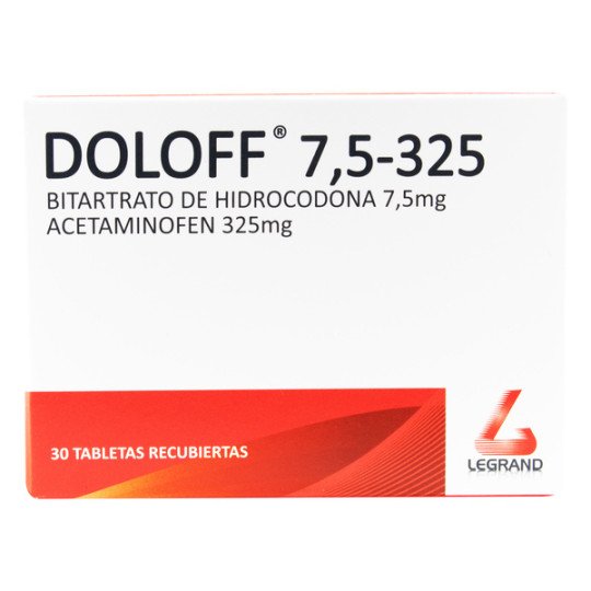 DOLOFF 7.5/325MG 30 TABLETAS RECUBIERTAS