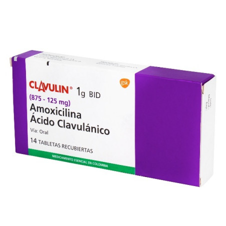 CLAVULIN 1 G 875-125 MG 14 TABLETAS RECUBIERTAS
