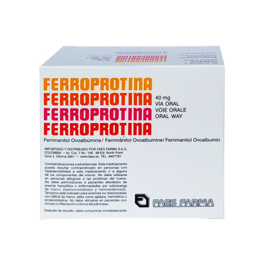 FERROPROTINA 40 MG 30 SOBRES