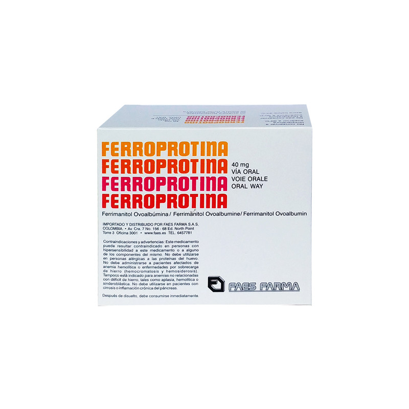 FERROPROTINA 40 MG 30 SOBRES