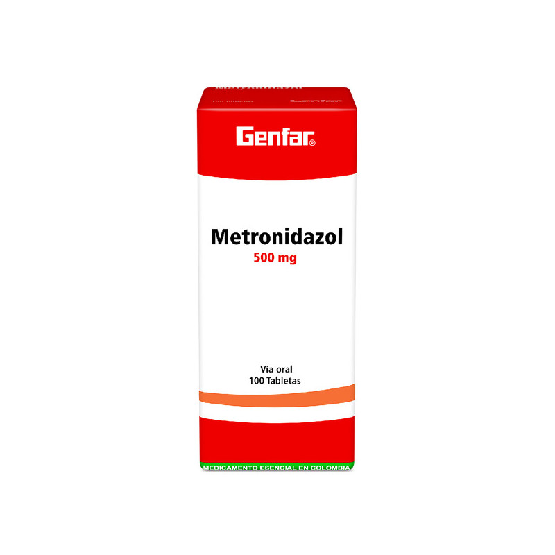 METRONIDAZOL 500 MG 100 TABLETAS GENFAR