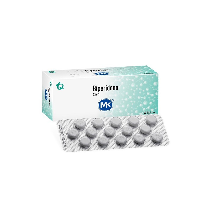 BIPERIDENO 2 MG 90 TABLETAS MK