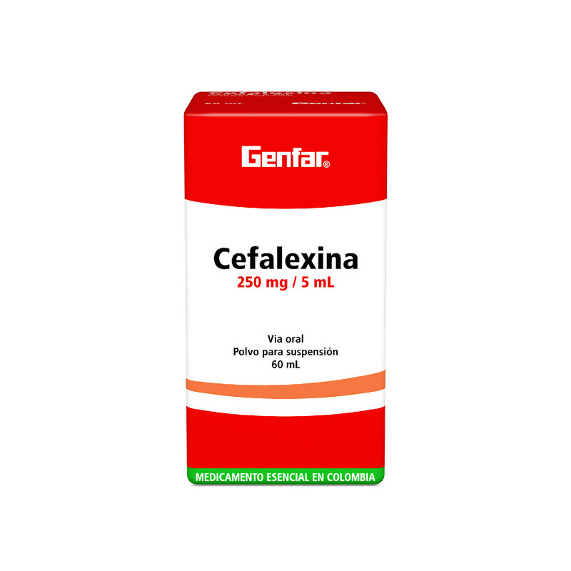 CEFALEXINA SUSPENSION ORAL 250MG/5ML 60 ML GENFAR