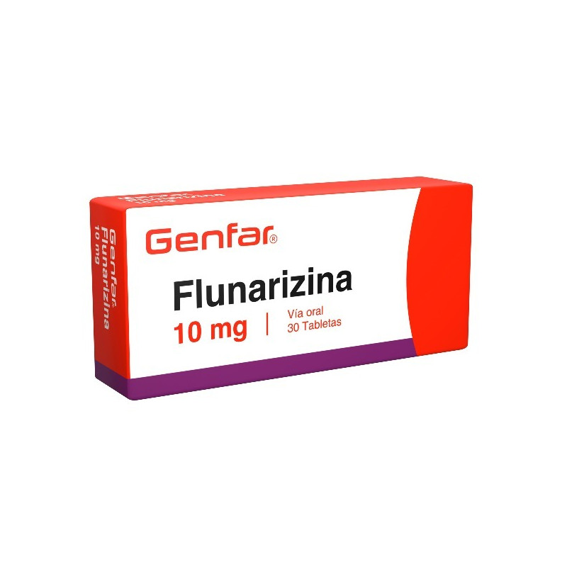 FLUNARIZINA 10 MG 30 TABLETAS GENFAR