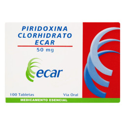 PIRIDOXINA 50 MG 100 TABLETAS ECAR