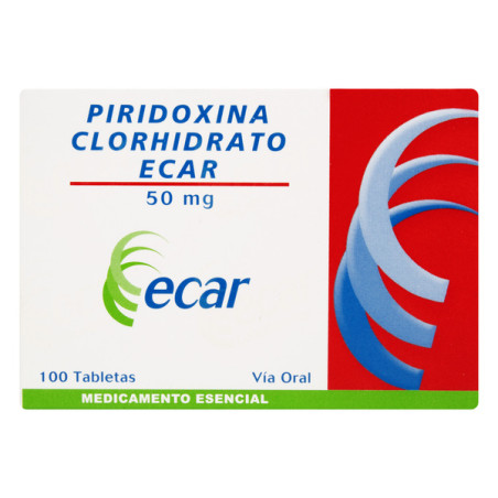 PIRIDOXINA 50 MG 100 TABLETAS ECAR