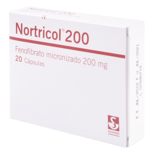 NORTRICOL 200 MG 20 CAPSULAS