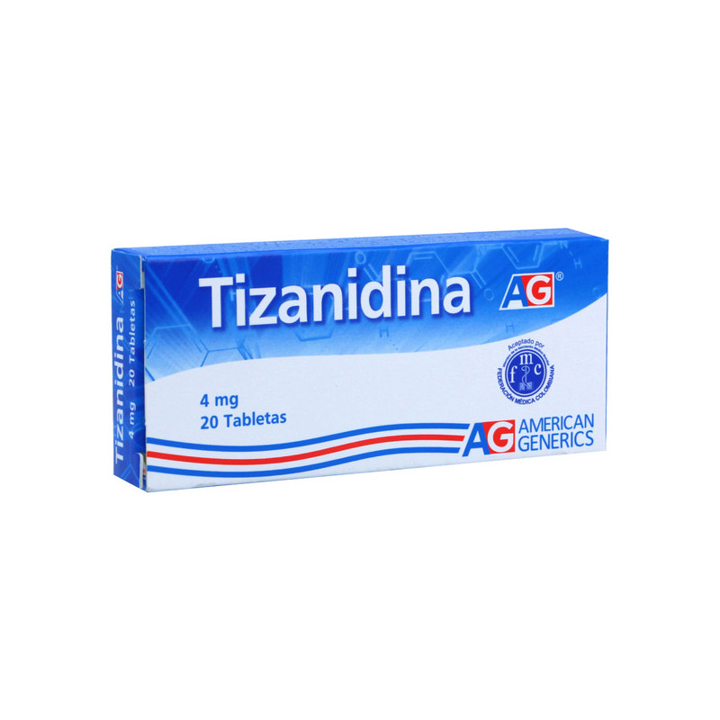 TIZANIDINA 4 MG 20 TABLETAS AMERICAN GENERICS