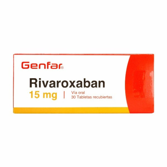 RIVAROXABAN 15 MG 30 TABLETAS RECUBIERTAS GENFAR