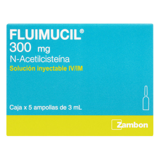 FLUIMUCIL 300 MG SOLUCION INYECTABLE 3 ML 5 AMPOLLAS