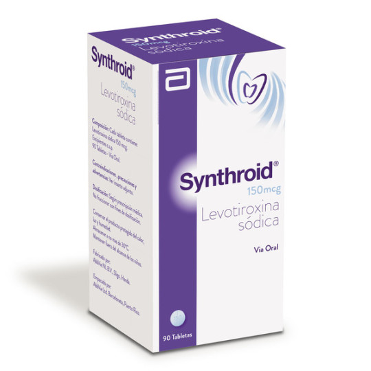SYNTHROID 150 MCG 90 TABLETAS